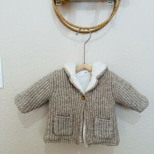 Zara Cream Fleece Baby Jacket